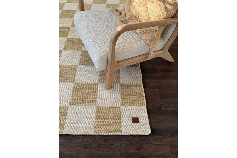 Moharan Ullteppe 160x230 cm Rektangulært - Gul - Tekstiler & tepper - Teppe & matte - Moderne matte - Ullteppe