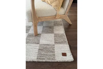 Moharan Ullteppe 75x200 cm Avlangt - Mørk beige - Tekstiler & tepper - Teppe & matte - Moderne matte - Ullteppe