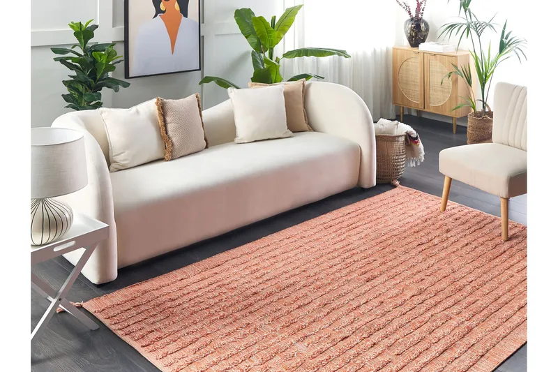 Mugla Ryeteppe 160x230 cm - Oransje - Tekstiler & tepper - Teppe & matte - Moderne matte - Ryetepper