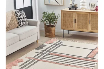 Muradiye Ryeteppe 140x200 cm - Beige - Tekstiler & tepper - Teppe & matte - Moderne matte - Bomullsmatter