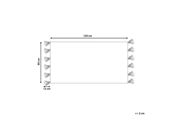 Nigde Ryeteppe 80x150 cm - Rød - Tekstiler & tepper - Teppe & matte - Moderne matte - Bomullsmatter