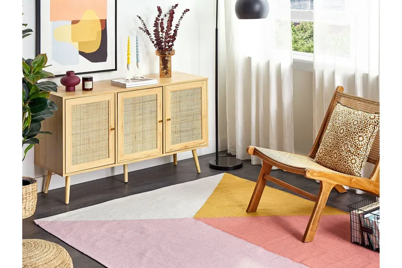 Nizip Ryeteppe 140x200 cm - Rosa - Tekstiler & tepper - Teppe & matte - Moderne matte - Ryetepper