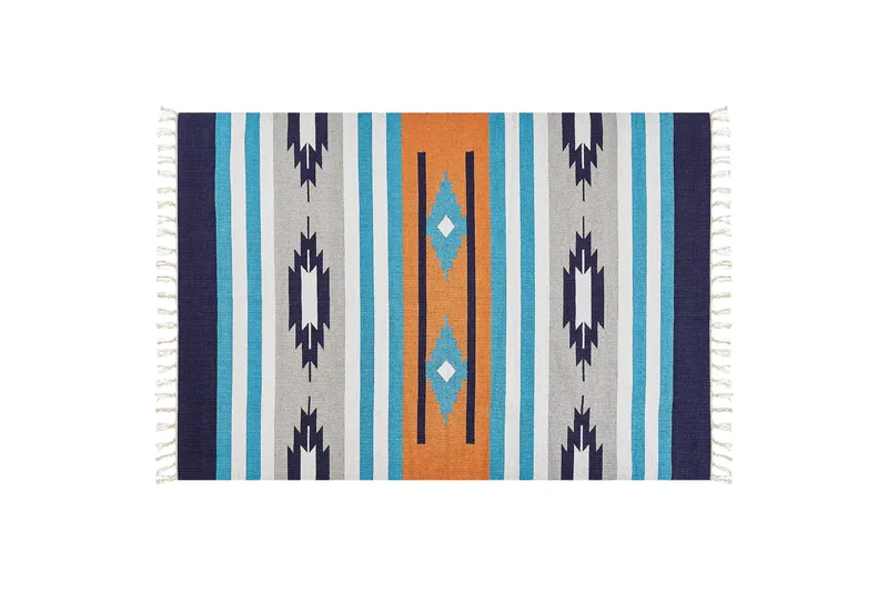 Noratus Bomullsteppe 200x300 cm, Blå