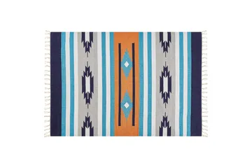 Noratus Bomullsteppe 200x300 cm - Blå - Tekstiler & tepper - Teppe & matte - Moderne matte - Bomullsmatter