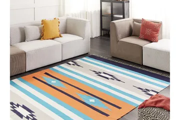 Noratus Bomullsteppe 200x300 cm - Blå - Tekstiler & tepper - Teppe & matte - Moderne matte - Bomullsmatter