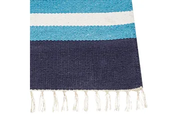 Noratus Bomullsteppe 80x300 cm - Blå - Tekstiler & tepper - Teppe & matte - Moderne matte - Bomullsmatter