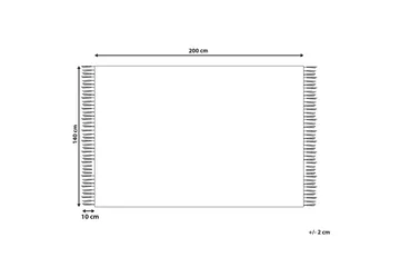 Nuru Bomullsteppe 140x200 cm - Beige - Tekstiler & tepper - Teppe & matte - Moderne matte - Bomullsmatter