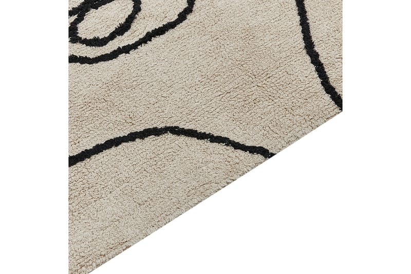 Nuru Bomullsteppe 140x200 cm - Beige - Tekstiler & tepper - Teppe & matte - Moderne matte - Bomullsmatter