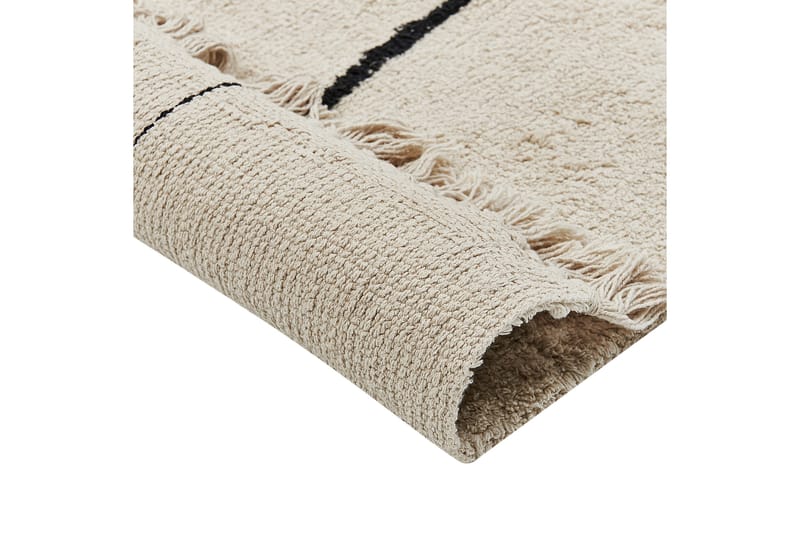 Nuru Bomullsteppe 140x200 cm - Beige - Tekstiler & tepper - Teppe & matte - Moderne matte - Bomullsmatter