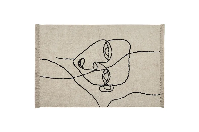 Nuru Bomullsteppe 160x230 cm, Beige