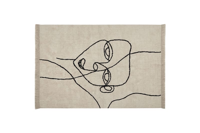 Nuru Bomullsteppe 160x230 cm, Beige