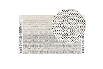 Omerli Ullteppe 140x200 cm - Svart/hvit - Tekstiler & tepper - Teppe & matte - Moderne matte - Ullteppe