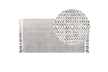 Omerli Ullteppe 80x150 cm - Svart/hvit - Tekstiler & tepper - Teppe & matte - Moderne matte - Ullteppe