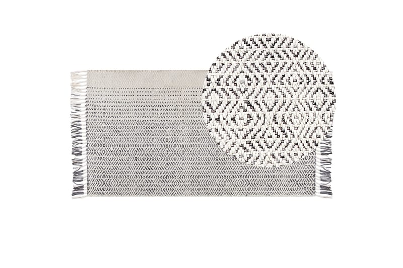 Omerli Ullteppe 80x150 cm - Svart/hvit - Tekstiler & tepper - Teppe & matte - Moderne matte - Ullteppe