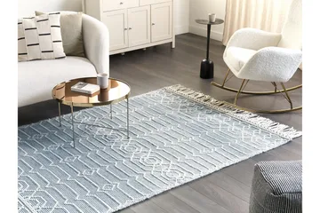 Orhaneli Ullteppe 160x230 cm - Blå - Tekstiler & tepper - Teppe & matte - Moderne matte - Ullteppe