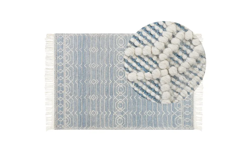Orhaneli Ullteppe 160x230 cm - Blå - Tekstiler & tepper - Teppe & matte - Moderne matte - Ullteppe