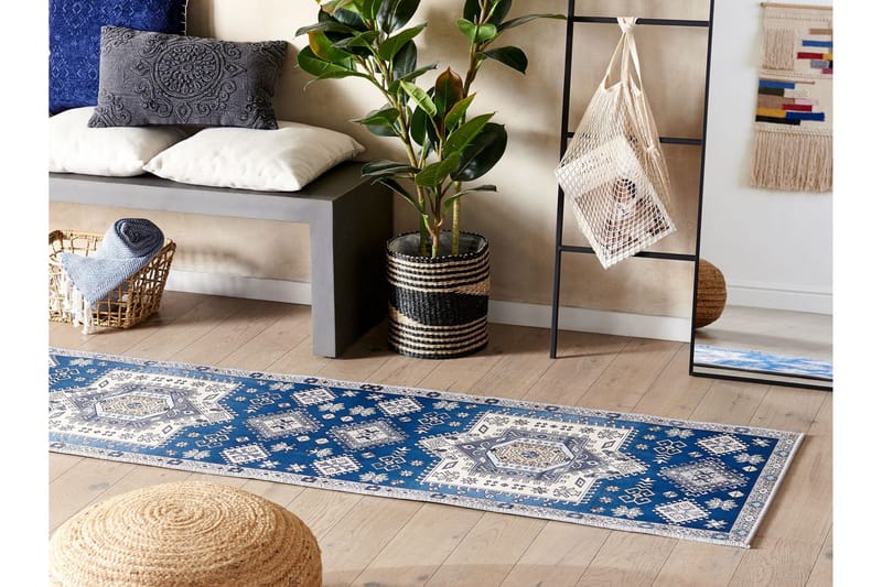 Parvakadli Ryeteppe 60x200 cm - Blå - Tekstiler & tepper - Teppe & matte - Moderne matte - Gangmatter