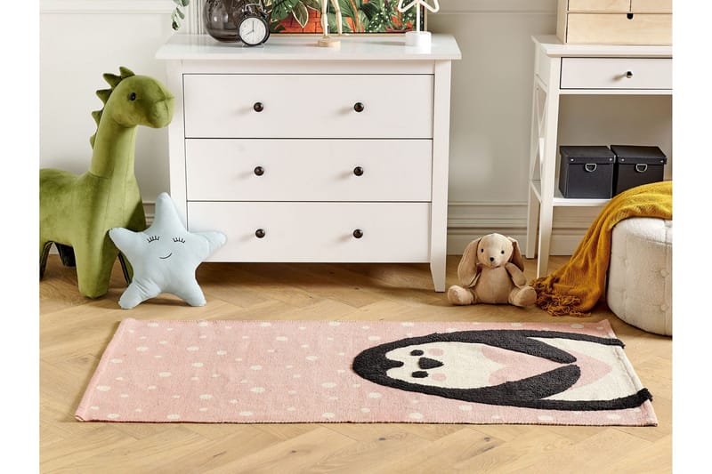 Pengkol Bomullsteppe 80x150 cm - Rosa - Tekstiler & tepper - Teppe & matte - Moderne matte - Bomullsmatter