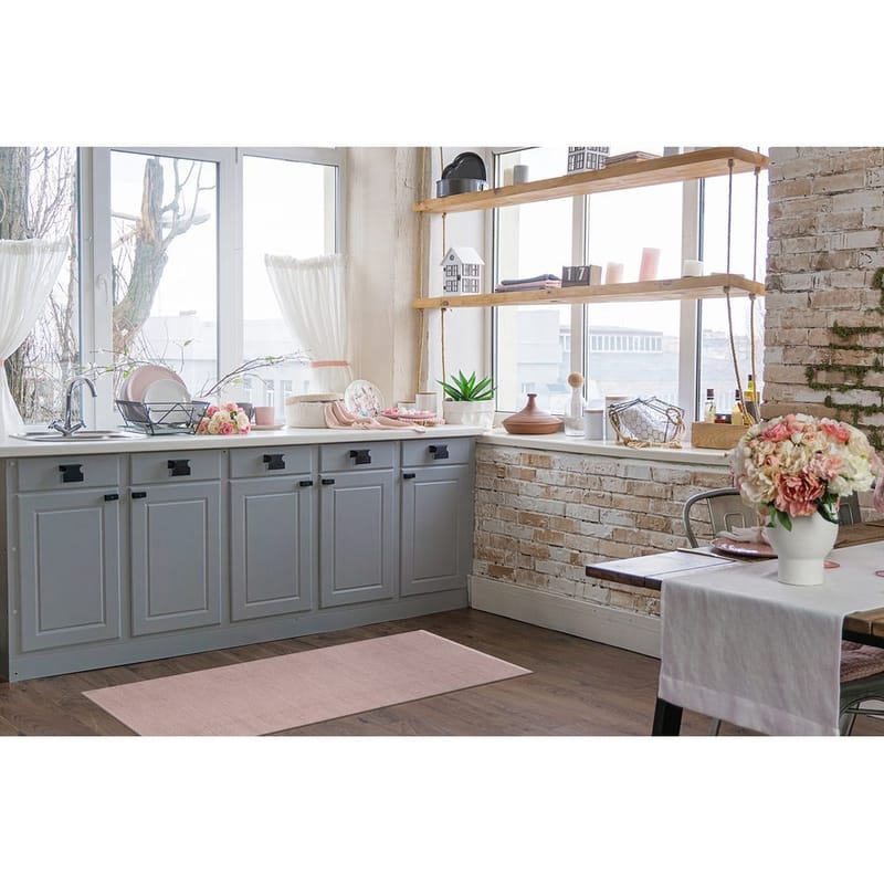Plastteppe Hilma Plain - 70x300 cm, Rosa - Tekstiler & tepper - Teppe & matte - Moderne matte - Wiltontepper