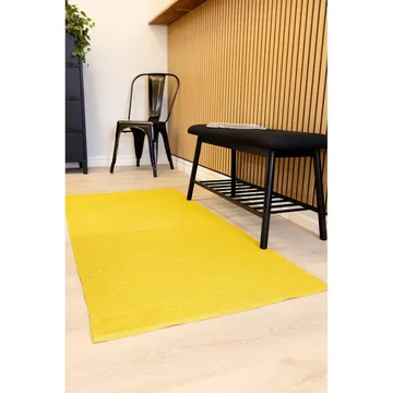 Plastteppe Hilma Plain - 70x150 cm, Gul - Tekstiler & tepper - Teppe & matte - Moderne matte - Wiltontepper