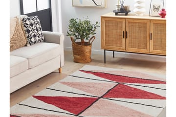 Purnia Ryeteppe 140x200 cm - Rød - Tekstiler & tepper - Teppe & matte - Moderne matte - Ryetepper