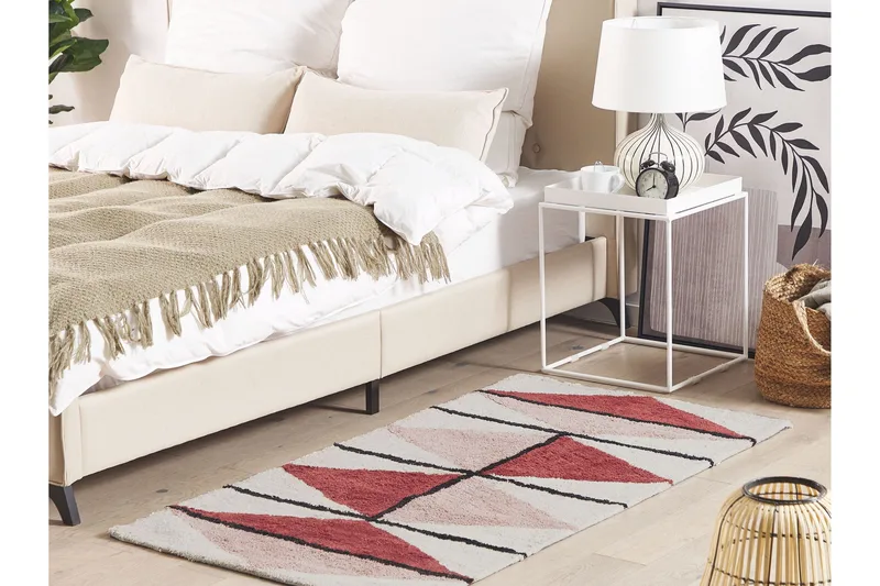 Purnia Ryeteppe 80x150 cm - Rød - Tekstiler & tepper - Teppe & matte - Moderne matte - Ryetepper