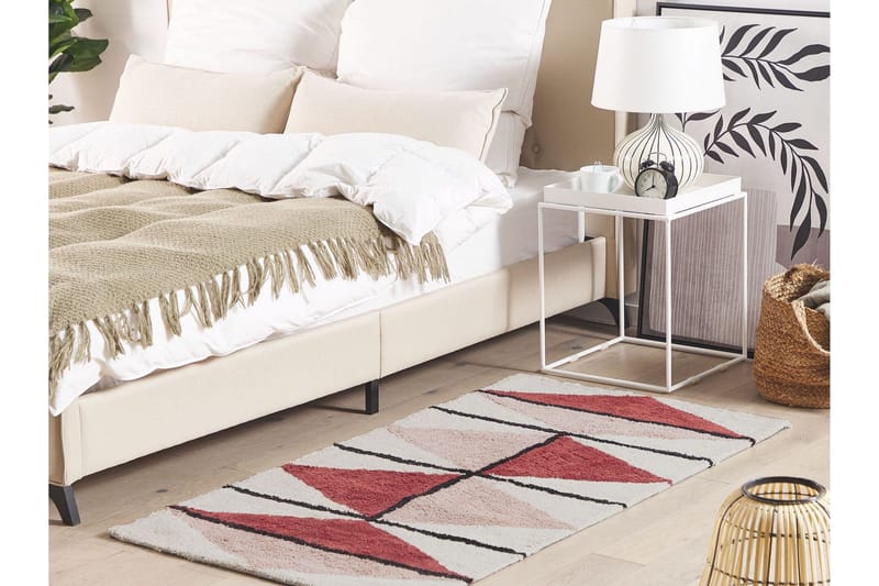 Purnia Ryeteppe 80x150 cm - Rød - Tekstiler & tepper - Teppe & matte - Moderne matte - Ryetepper