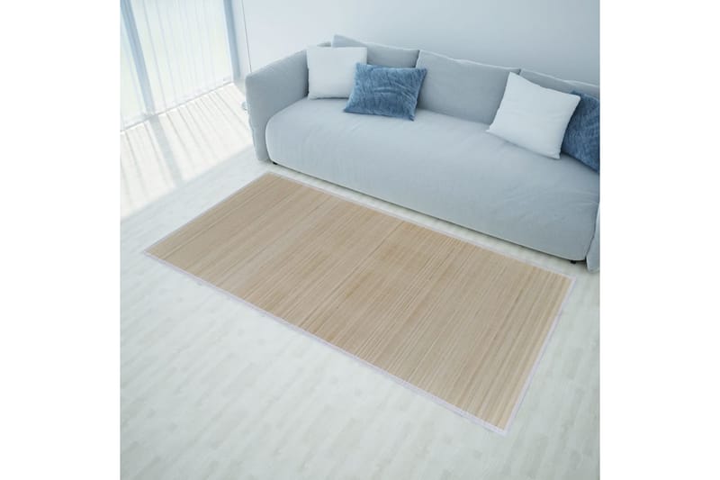 Rektangulrt gulvteppe 150 x 200 cm naturlig bambus - Beige - Jutematter & hampematter - Sisaltepper