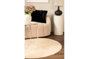 Relax Ryeteppe Rund 120 cm - Beige - Tekstiler & tepper - Teppe & matte - Moderne matte - Ryetepper