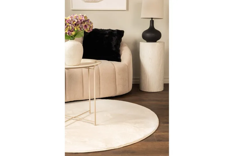 Relax Ryeteppe Rund 120 cm - Beige - Tekstiler & tepper - Teppe & matte - Moderne matte - Ryetepper