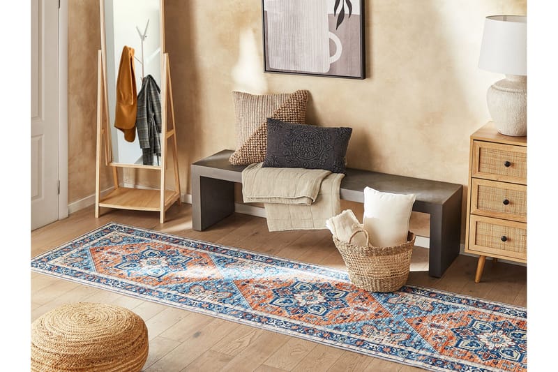 Ritapuram Ryeteppe 80x300 cm - Blå - Tekstiler & tepper - Teppe & matte - Moderne matte - Ryetepper