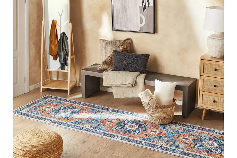 Ritapuram Ryeteppe 80x300 cm - Blå - Tekstiler & tepper - Teppe & matte - Moderne matte - Gangmatter