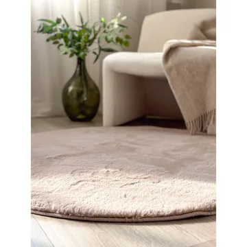 Ryematte Heaven Rund - 120x120 cm, Taupe - Tekstiler & tepper - Teppe & matte - Moderne matte - Ryetepper