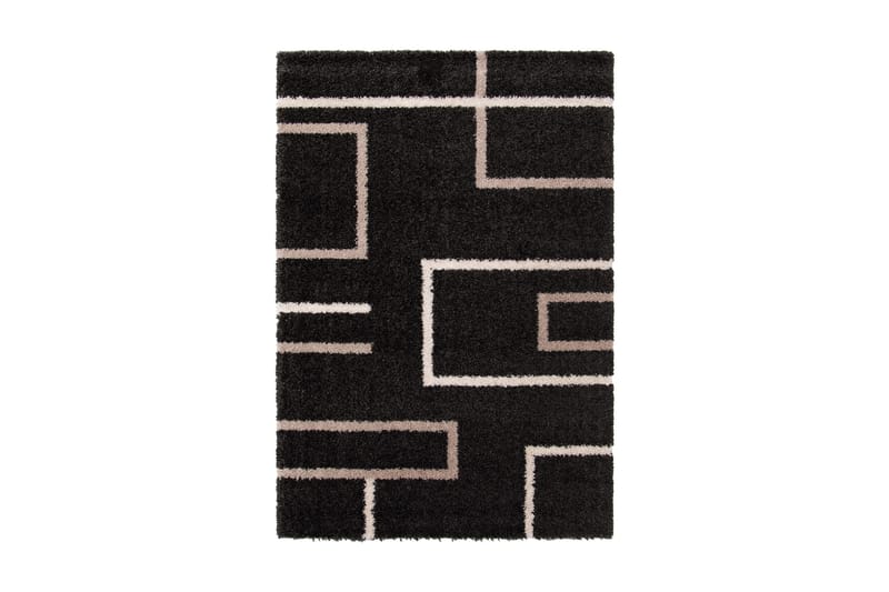 Ryematte Windsor Brick Rektangulær 200x290 cm - Svart - Ryetepper