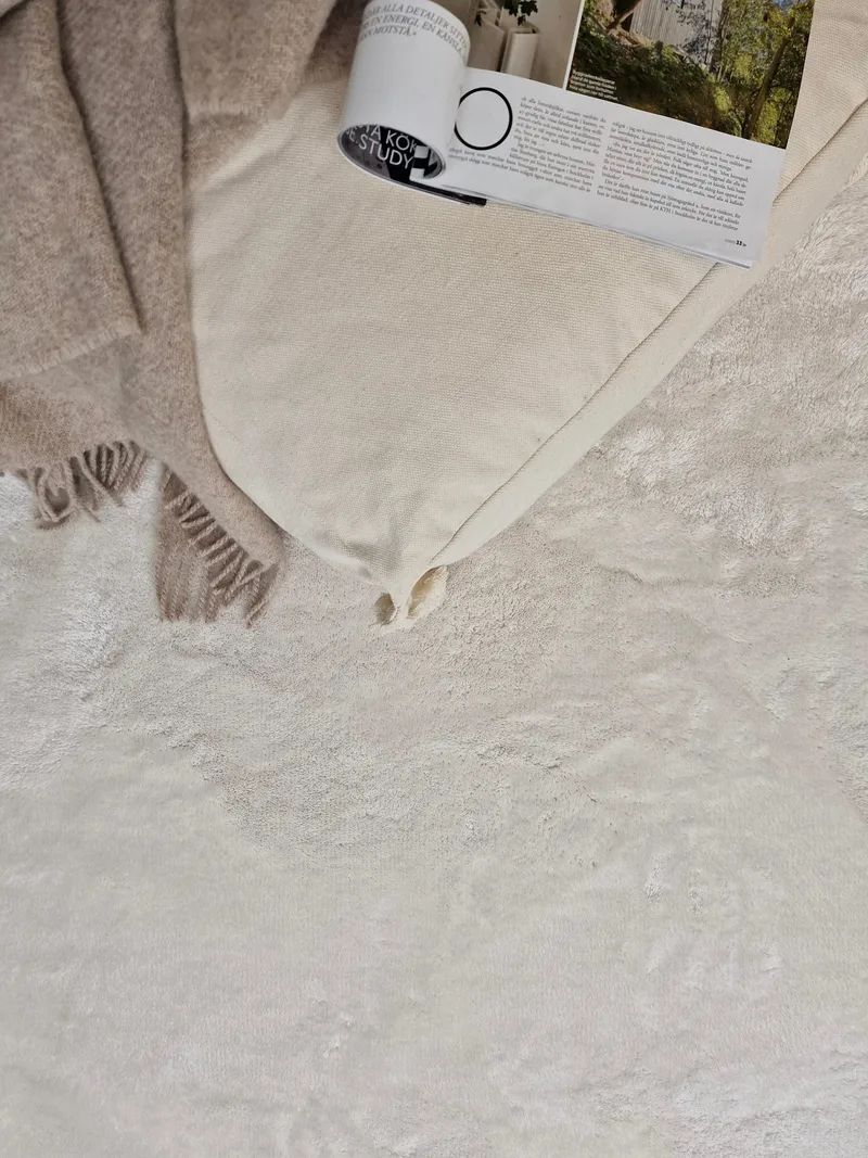 Cozy Ryeteppe 133x190 cm Rektangulær - Hvit - Tekstiler & tepper - Teppe & matte - Moderne matte - Ryetepper