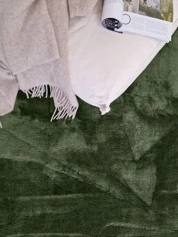Cozy Ryeteppe 160x230 cm Rektangulær - Grønn - Tekstiler & tepper - Teppe & matte - Moderne matte - Ryetepper