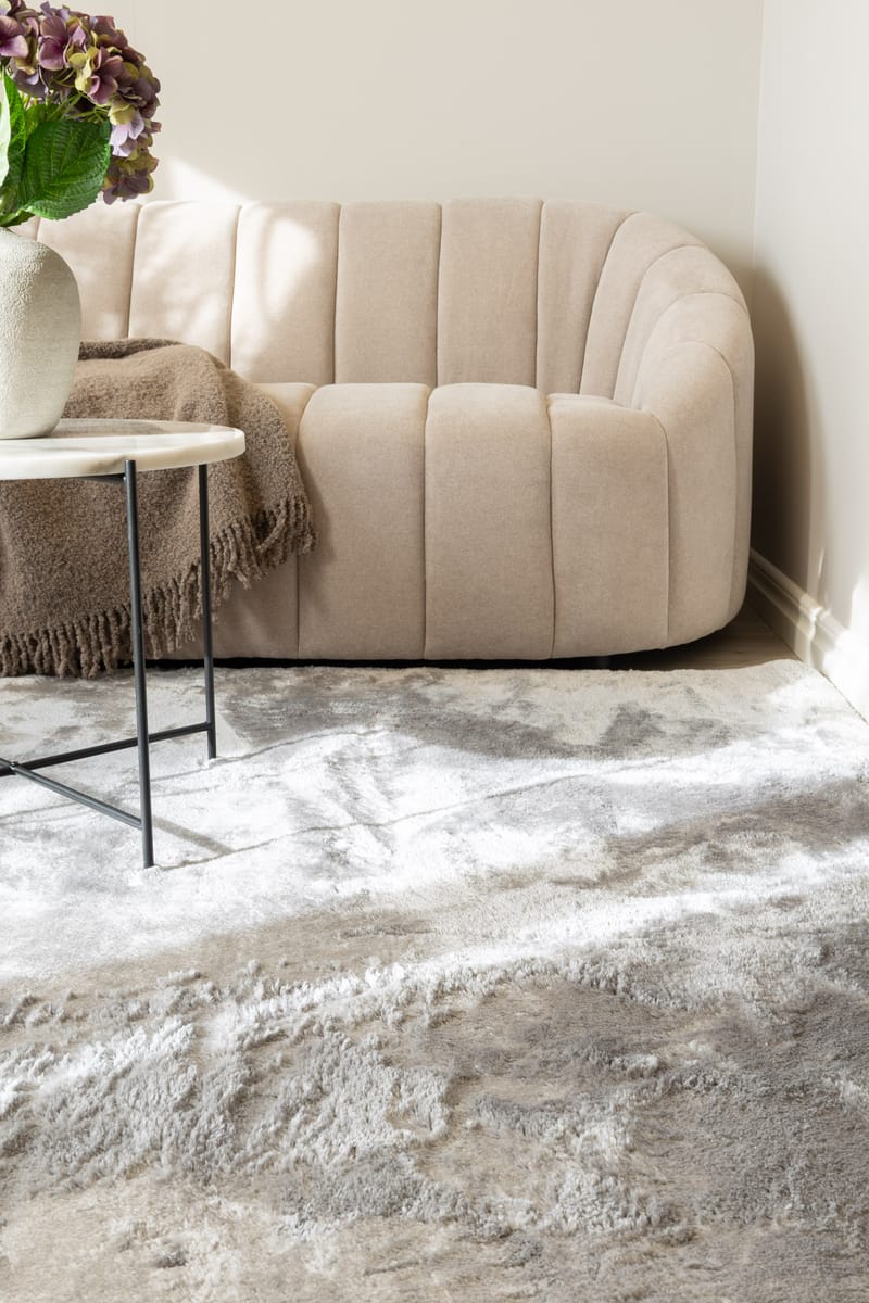Cozy Ryeteppe 160x230 cm Rektangulær - Sølv - Tekstiler & tepper - Teppe & matte - Moderne matte - Ryetepper