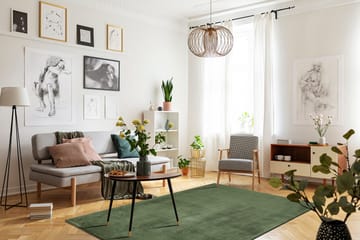 Cozy Ryeteppe 200x290 cm Rektangulær - Grønn - Tekstiler & tepper - Teppe & matte - Moderne matte - Ryetepper