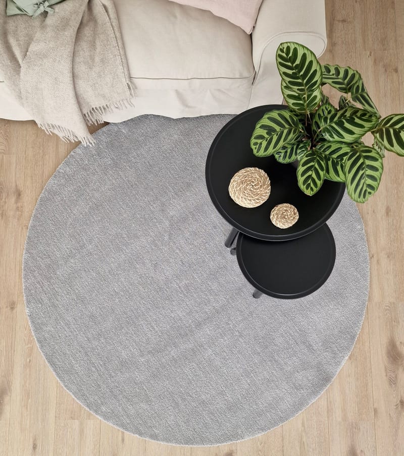 Feel Matte 120 Rund - Sølv - Tekstiler & tepper - Teppe & matte - Moderne matte - Ryetepper