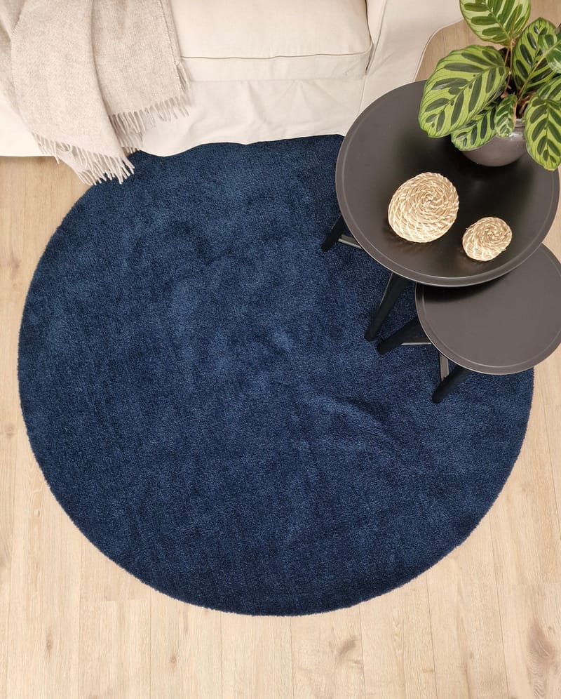 Feel Matte 200 Rund - Blå - Tekstiler & tepper - Teppe & matte - Moderne matte - Ryetepper