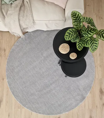 Feel Matte 200 Rund - Sølv - Tekstiler & tepper - Teppe & matte - Moderne matte - Ryetepper