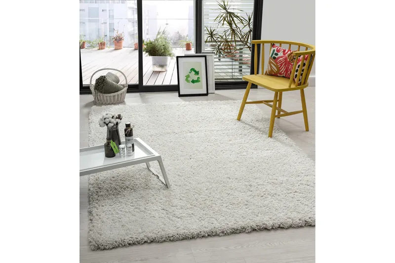 Floki Ryematte 133x190 cm Rektangulær - Hvit - Tekstiler & tepper - Teppe & matte - Moderne matte - Ryetepper