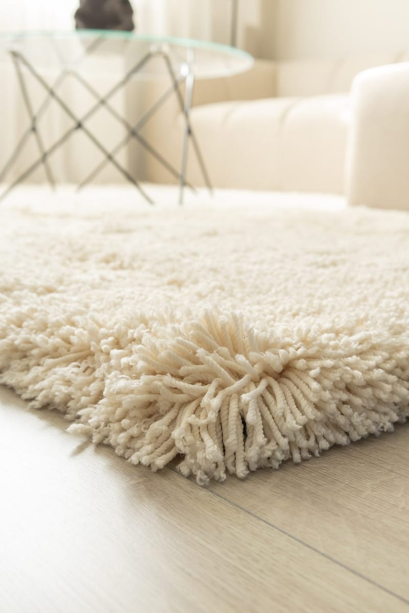 Håndvevd teppe KM Home Sorrento 160x230 Creme - Creme - Tekstiler & tepper - Teppe & matte - Moderne matte - Ryetepper
