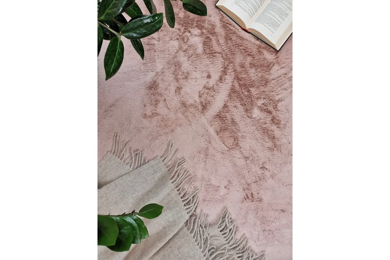 Heaven Ryematte Rosa rund 80 - Rosa - Tekstiler & tepper - Teppe & matte - Moderne matte - Ryetepper
