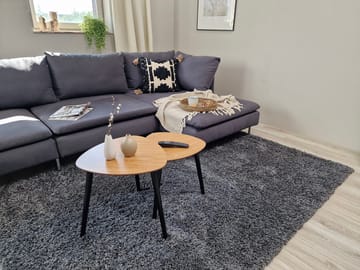 Lounge Ryeteppe 160x230 cm Rektangulær - Grafitt - Tekstiler & tepper - Teppe & matte - Moderne matte - Ryetepper