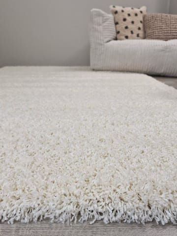 Lounge Ryeteppe 160x230 cm Rektangulær - Hvit - Tekstiler & tepper - Teppe & matte - Moderne matte - Ryetepper
