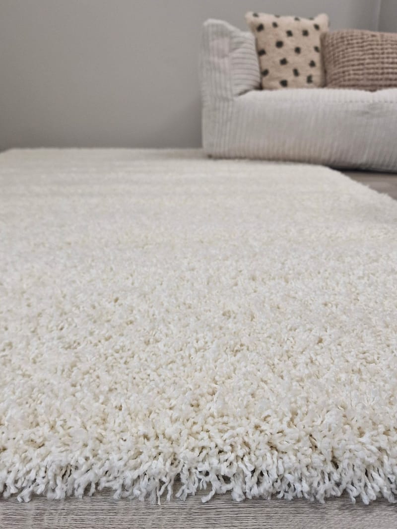 Lounge Ryeteppe 160x230 cm Rektangulær - Hvit - Tekstiler & tepper - Teppe & matte - Moderne matte - Ryetepper