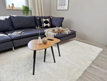 Lounge Ryeteppe 160x230 cm Rektangulær - Hvit - Tekstiler & tepper - Teppe & matte - Moderne matte - Ryetepper