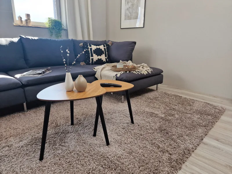 Lounge Ryeteppe 160x230 cm Rektangulær - Lin - Tekstiler & tepper - Teppe & matte - Moderne matte - Ryetepper