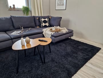 Lounge Ryeteppe 160x230 cm Rektangulær - Svart - Tekstiler & tepper - Teppe & matte - Moderne matte - Ryetepper